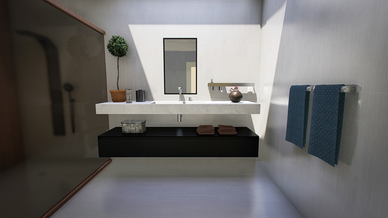 Hoe gietvloer plinten en lavasteen look je badkamer een luxe en eigentijdse uitstraling geven